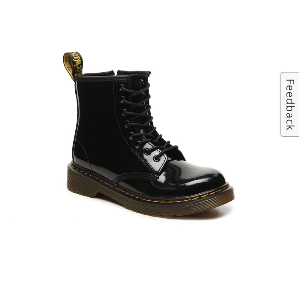 LIKE NEW Girls Doc Martins black patent leather size 3